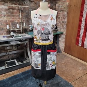 Seamstress sewing print apron baking osfm